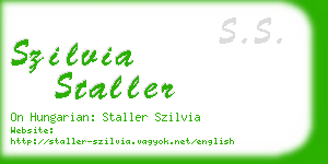 szilvia staller business card